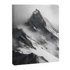 Alpine Silence - Minimalist Snowy Peak Wall Art Canvas Print Gallery Image 6