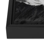 Alpine Silence - Minimalist Snowy Peak Wall Art Framed Canvas Print Gallery Image 3