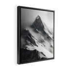 Alpine Silence - Minimalist Snowy Peak Wall Art Framed Canvas Print Gallery Image 2