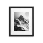 Alpine Silence - Minimalist Snowy Peak Wall Art Framed Art Print Gallery Image 5