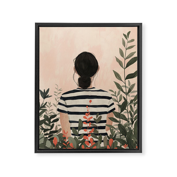 Among the Leaves Framed Canvas Print Gallery Image 1