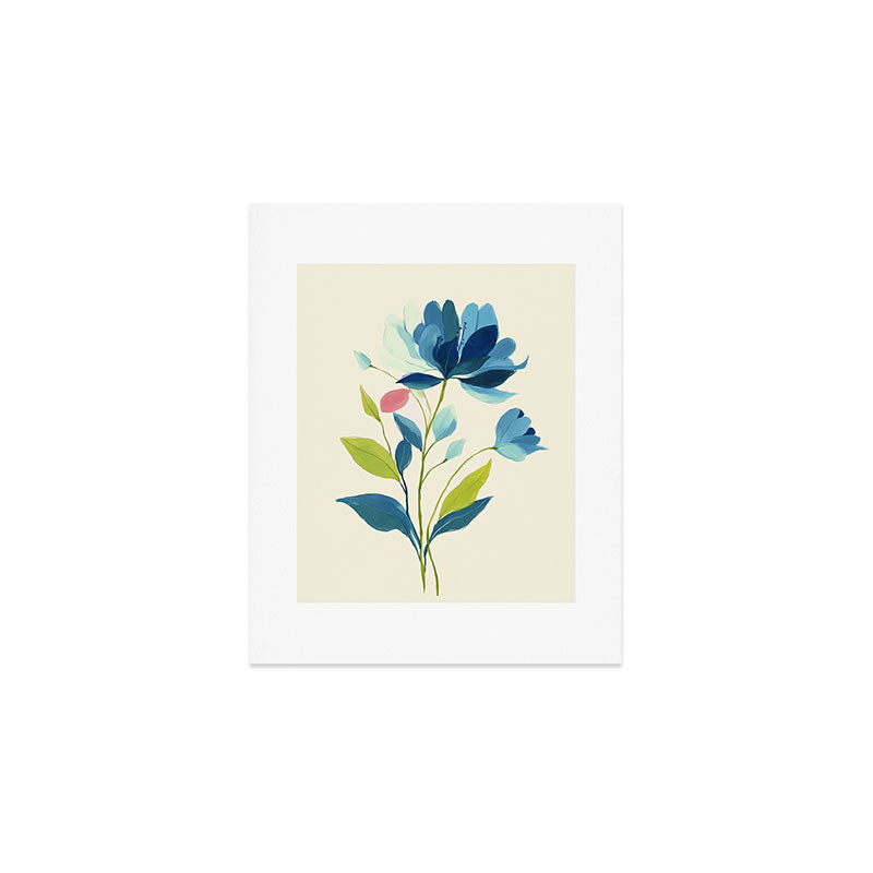 Azure Bloom Art Print Gallery Image 1