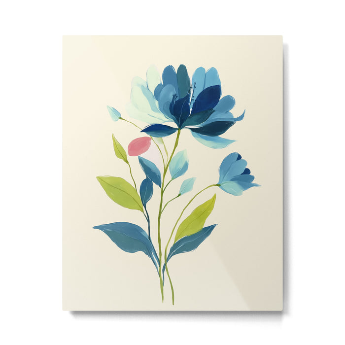 Azure Bloom Metal Print Gallery Image 1