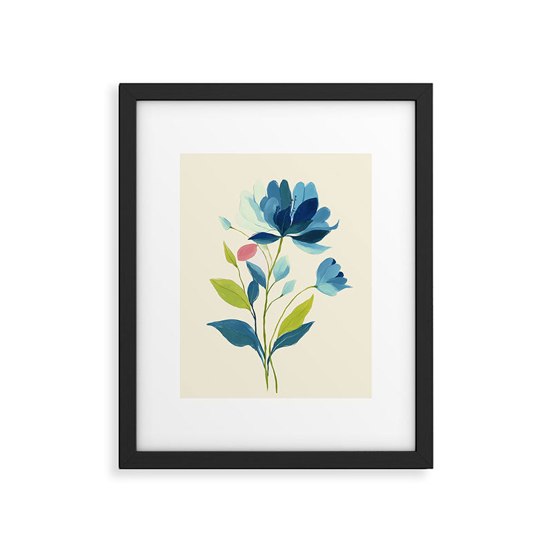 Azure Bloom Framed Art Print Gallery Image 5