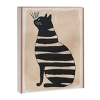 Black Cat with Bold Stripes Canvas Print Gallery Image 6