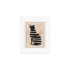 Black Cat with Bold Stripes Art Print Gallery Image 1