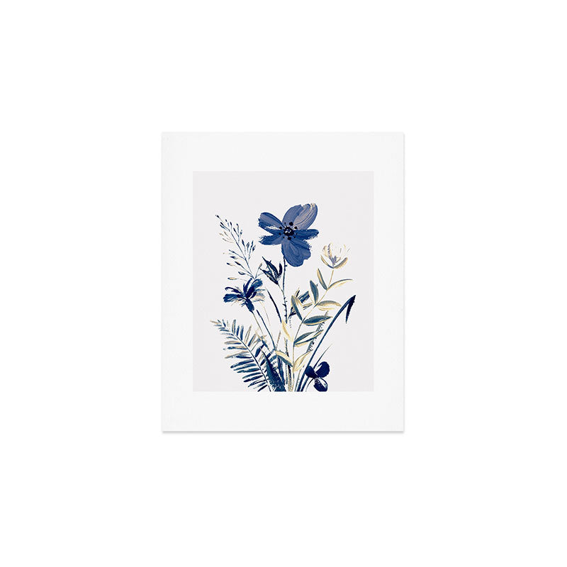 Blue flowers Art Print Gallery Image 1