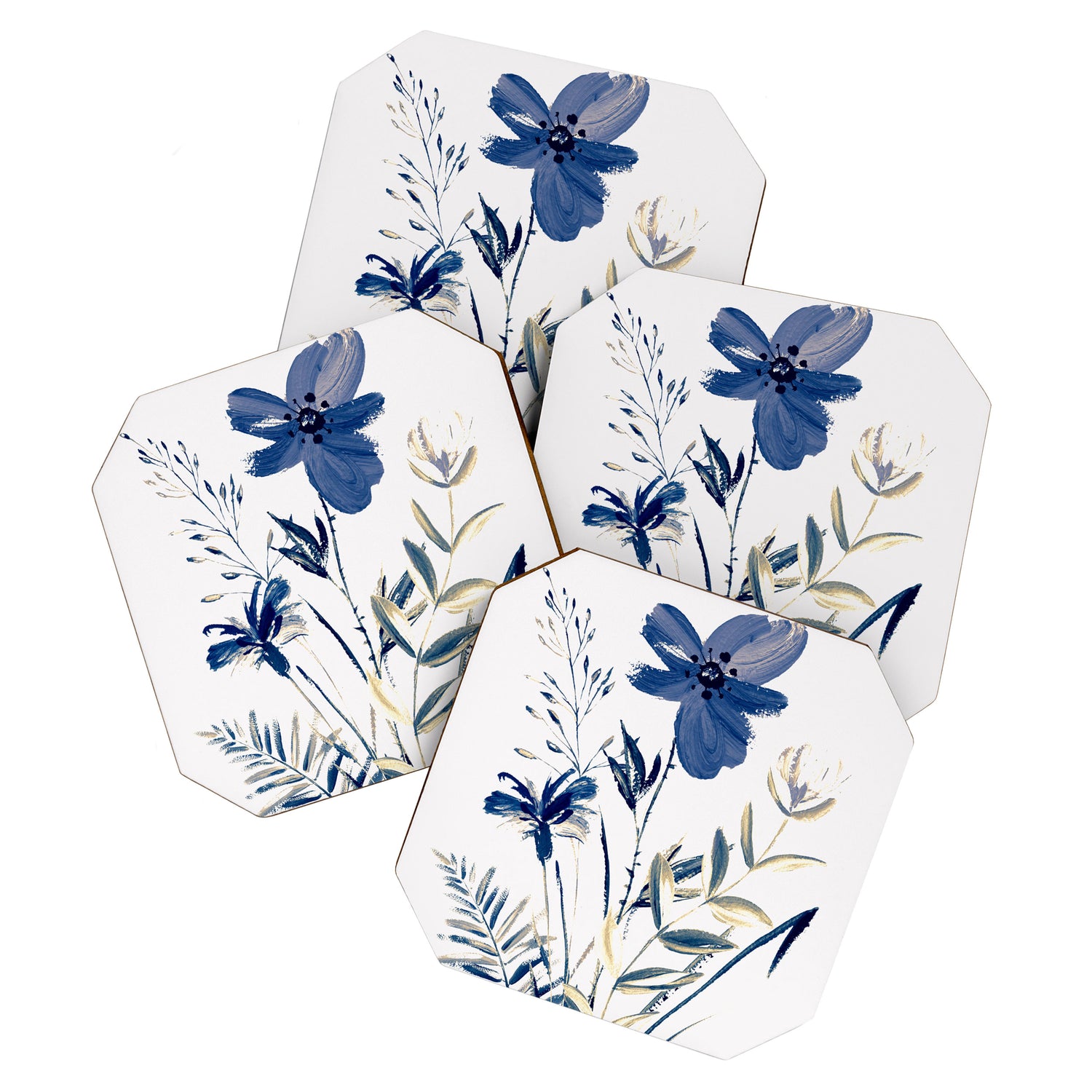 Blue flowers Coaster Gallery Image 1