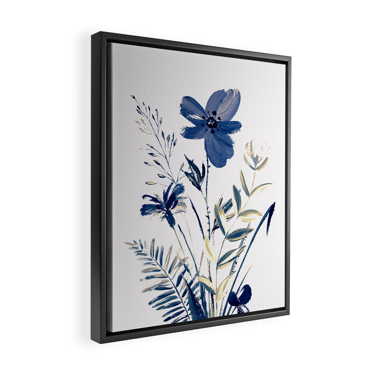 Blue flowers Framed Canvas Print Gallery Image 2