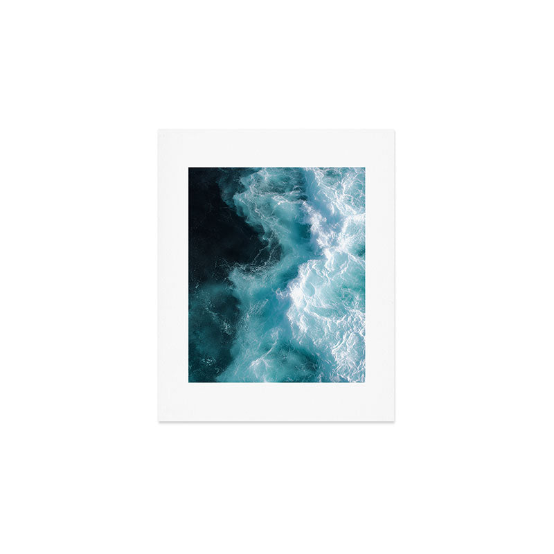 Breaking Waves - Aerial Ocean Print Art Print Gallery Image 1