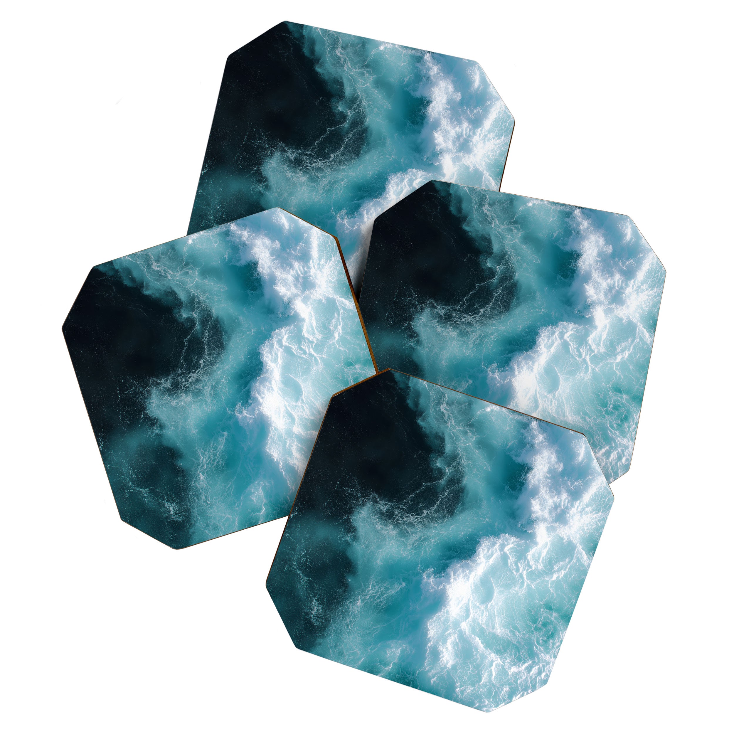 Breaking Waves - Aerial Ocean Print Coaster Gallery Image 1