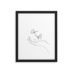 Butterflies on the Palm of the Hand Framed Art Print Gallery Image 5