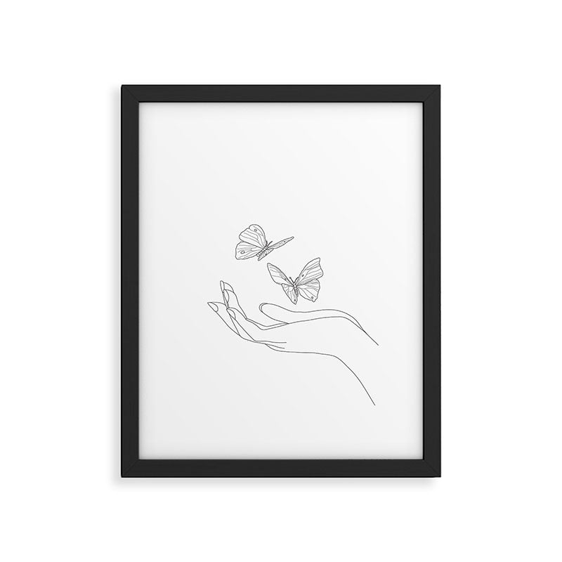 Butterflies on the Palm of the Hand Framed Art Print Gallery Image 5