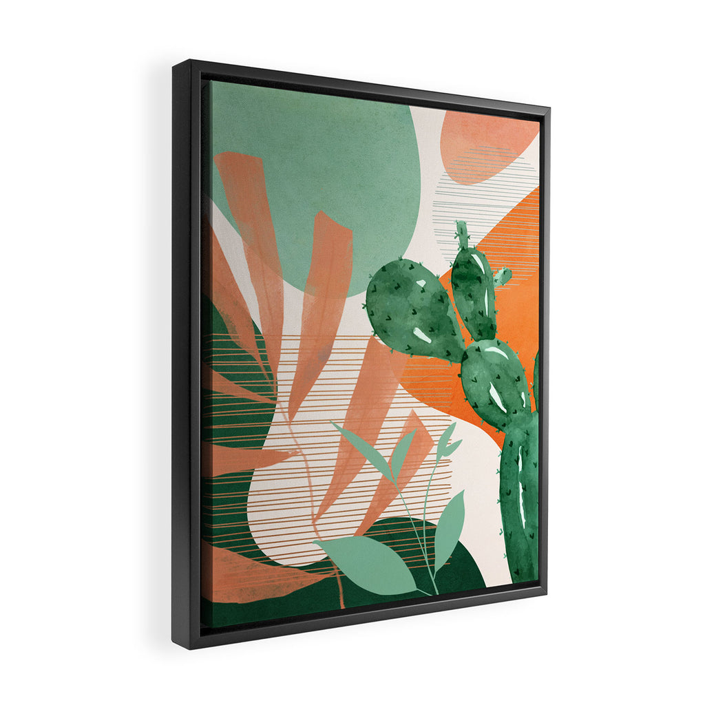 Cactus Garden 1 Framed Canvas Print Gallery Image 2
