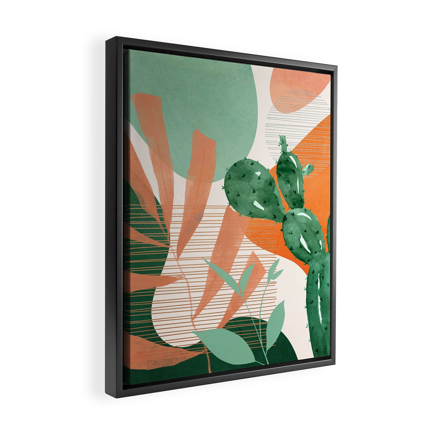 Cactus Garden 1 Framed Canvas Print Gallery Image 2