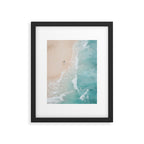 Couple on the Pastel Shore - Aerial Coastal Print Framed Art Print Gallery Image 5