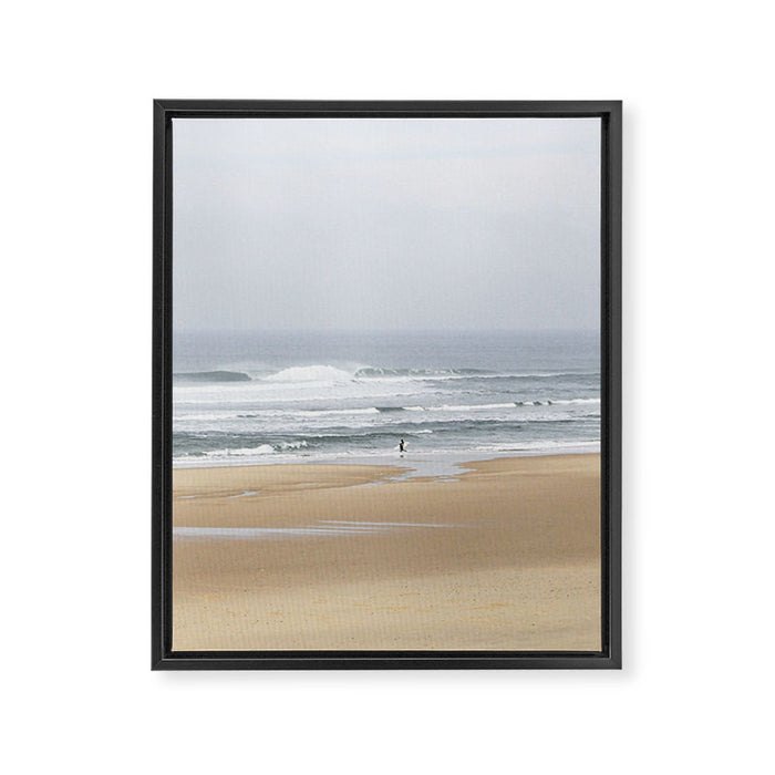 Day on the Ocean Beach 3 Framed Canvas Print Gallery Image 1