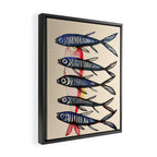 Deep Sea Stripes Framed Canvas Print Gallery Image 2
