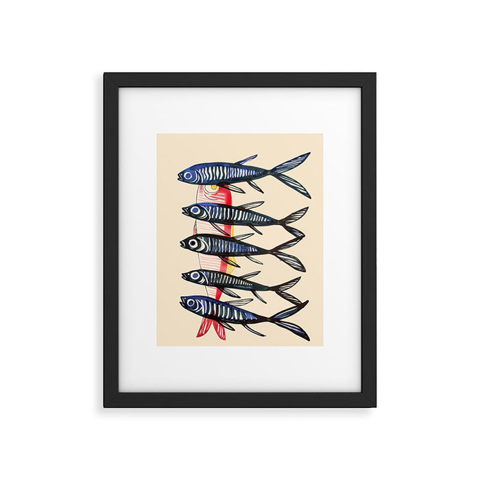 Deep Sea Stripes Framed Art Print Gallery Image 1