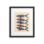 Deep Sea Stripes Framed Art Print Gallery Image 5