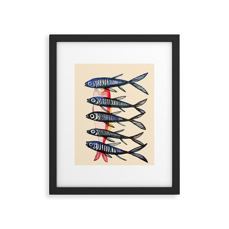 Deep Sea Stripes Framed Art Print Gallery Image 5