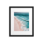 Dream Beach - Aerial Photography of Pink and Turquoise Coast Framed Art Print Gallery Image 5