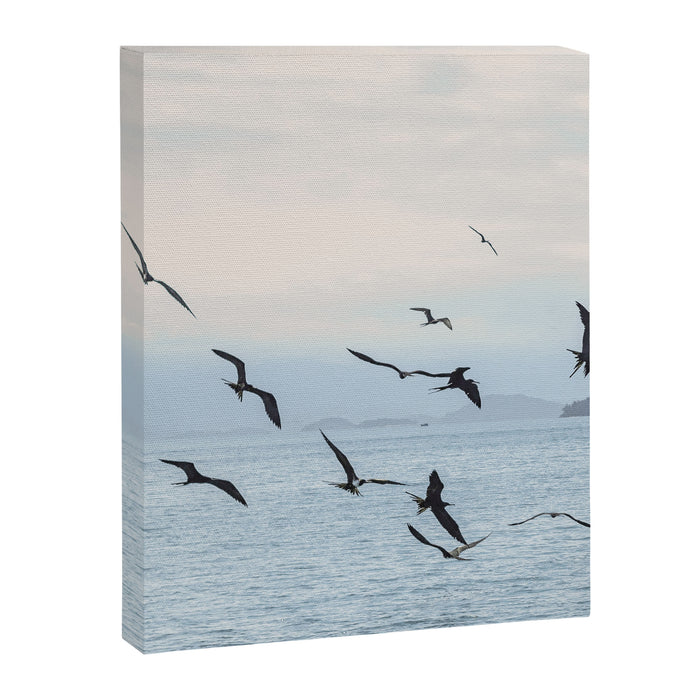 Flock of Birds at Sunset Canvas Print Gallery Image 1