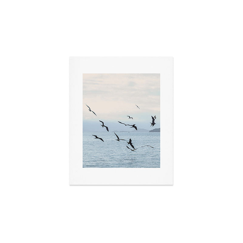 Flock of Birds at Sunset Art Print Gallery Image 1