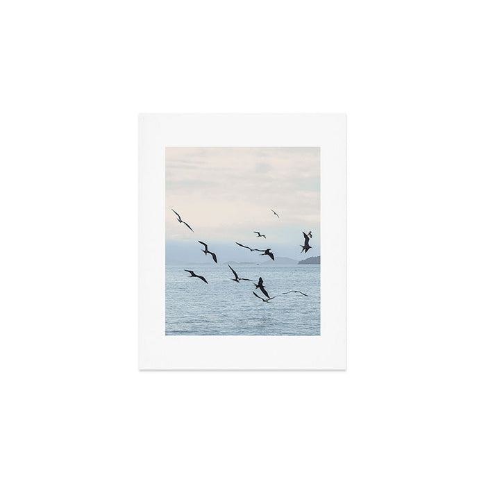 Flock of Birds at Sunset Art Print Gallery Image 1