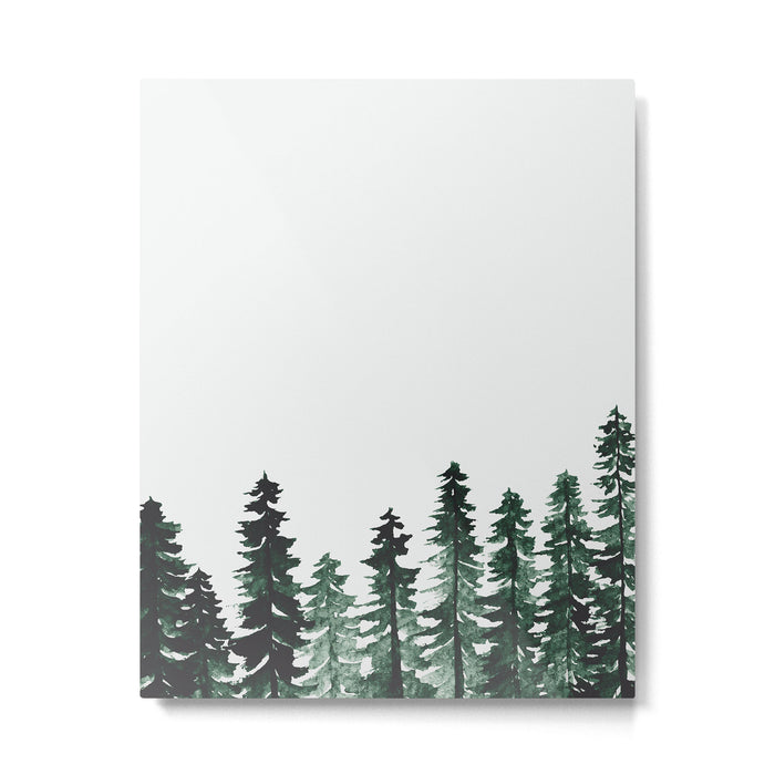 Foggy Pine Trees 2 Metal Print Gallery Image 1