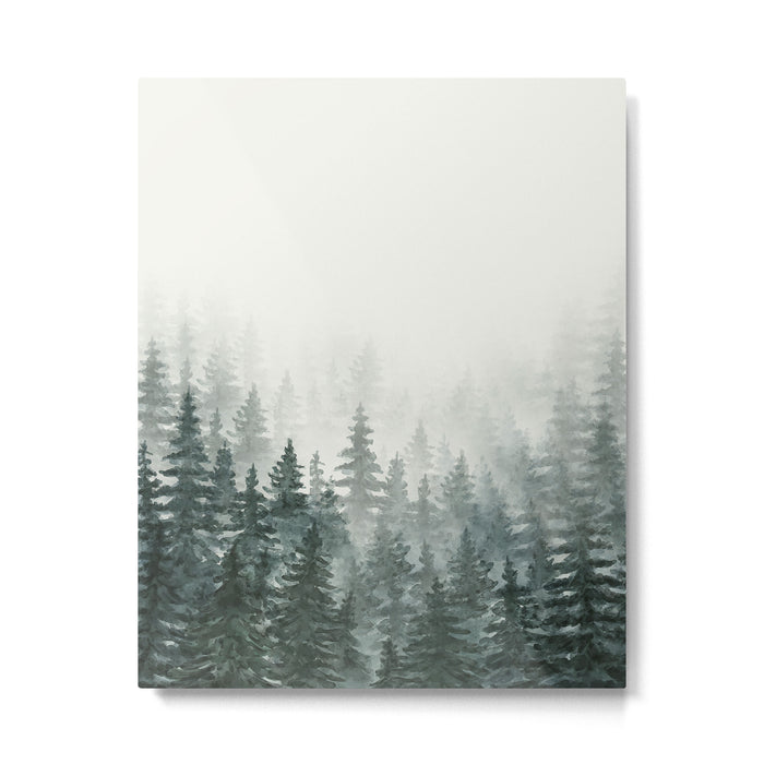 Foggy Pine Trees 3 Metal Print Gallery Image 1