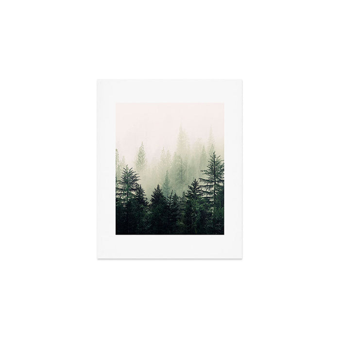 Foggy Pine Trees Art Print Gallery Image 1