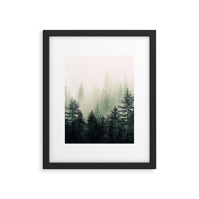 Foggy Pine Trees Framed Art Print Gallery Image 5