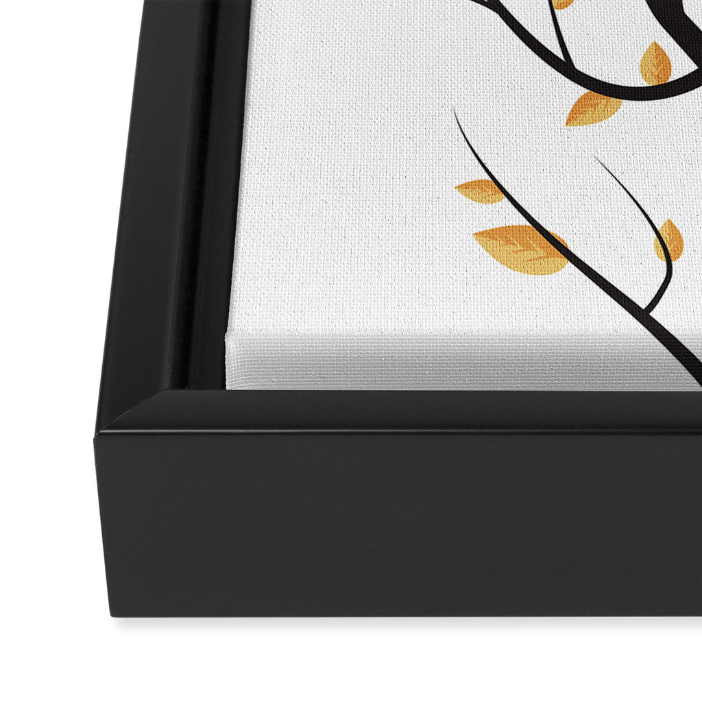 golden leaves Framed Canvas Print Gallery Image 3