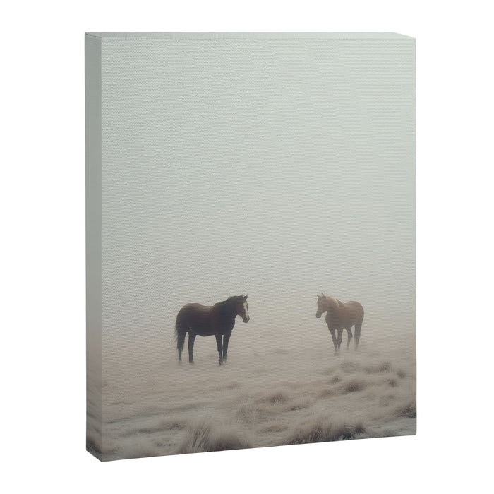 Horses in the Mist I Canvas Print Gallery Image 1