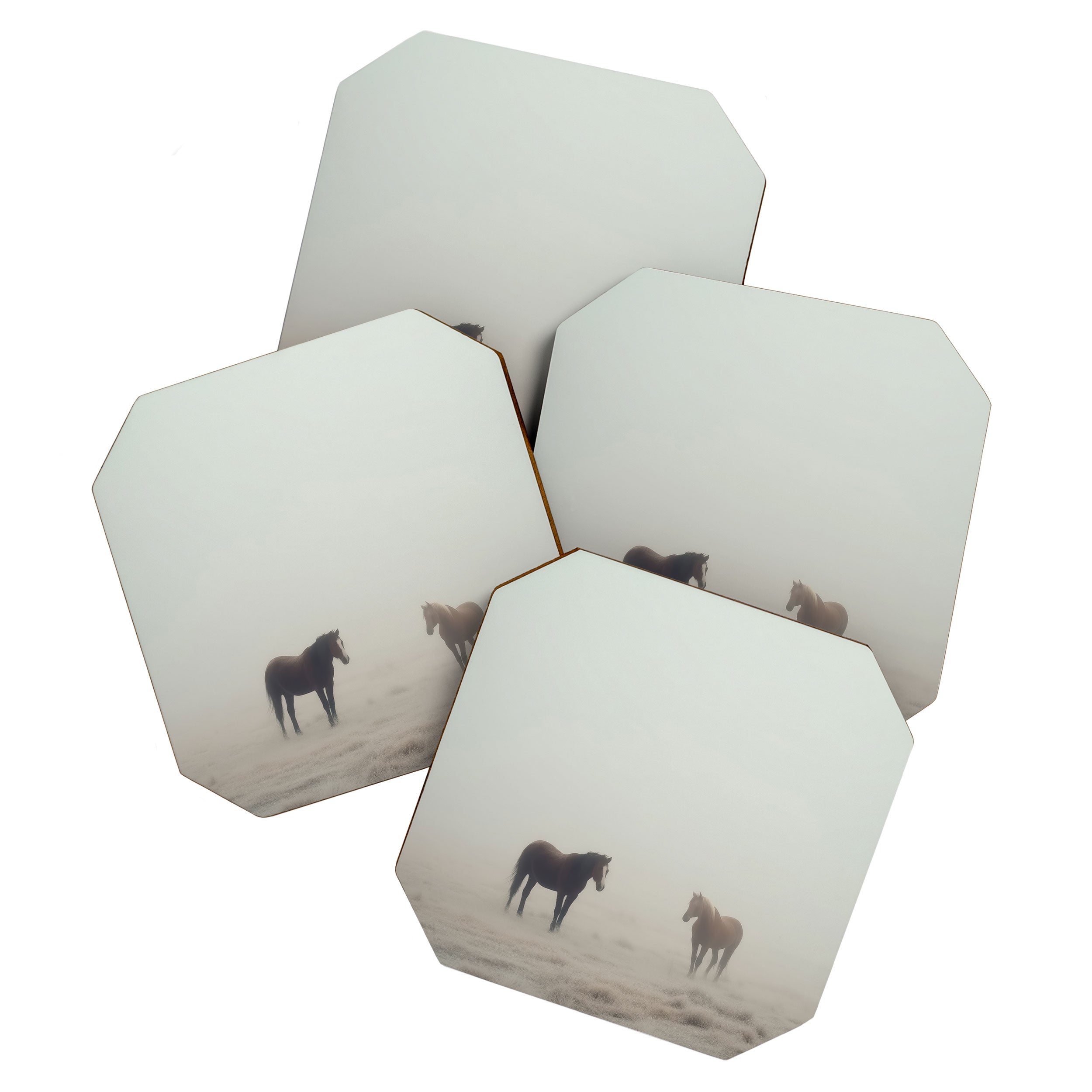 Horses in the Mist I Coaster Gallery Image 1