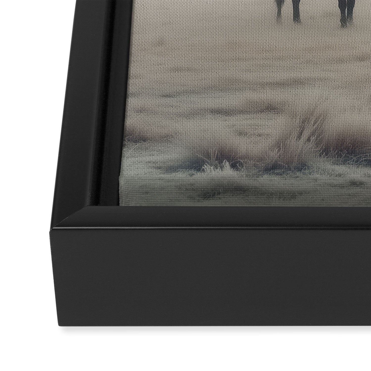 Horses in the Mist I Framed Canvas Print Gallery Image 3