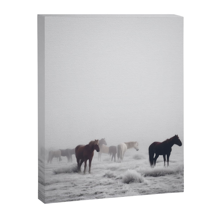 Horses in the Mist II Canvas Print Gallery Image 1