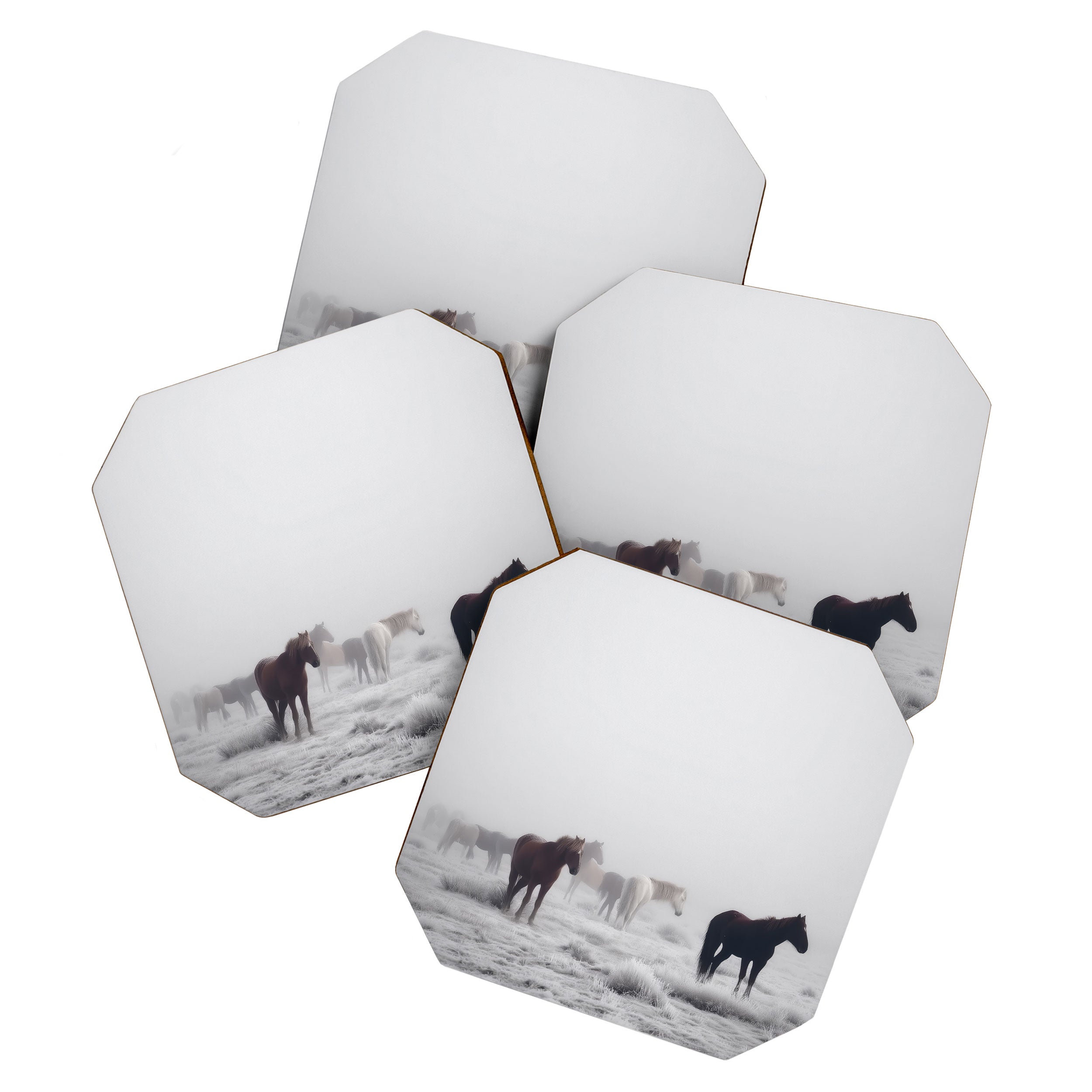 Horses in the Mist II Coaster Gallery Image 1
