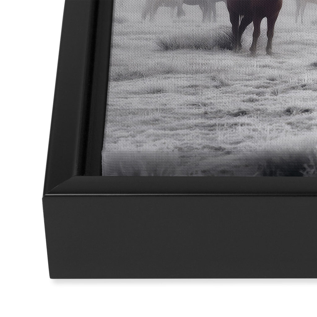Horses in the Mist II Framed Canvas Print Gallery Image 3