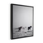 Horses in the Mist II Framed Canvas Print Gallery Image 2