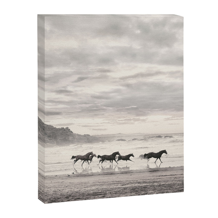 Horses on the Beach Canvas Print Gallery Image 1