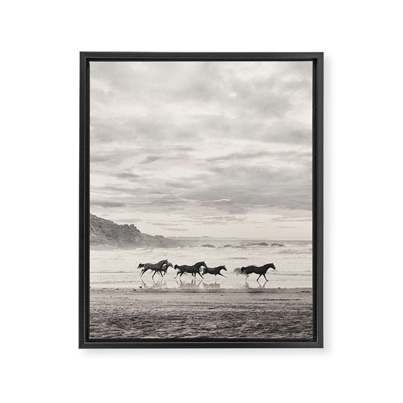Horses on the Beach Framed Canvas Print Gallery Image 6