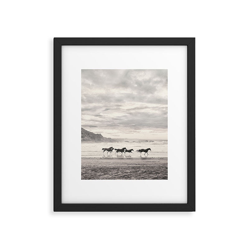 Horses on the Beach Framed Art Print Gallery Image 5