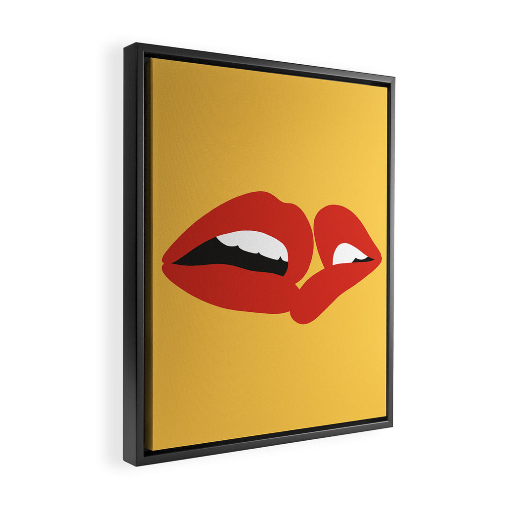 Kiss 01 Framed Canvas Print Gallery Image 2