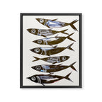 Line Fish Framed Canvas Print Gallery Image 6