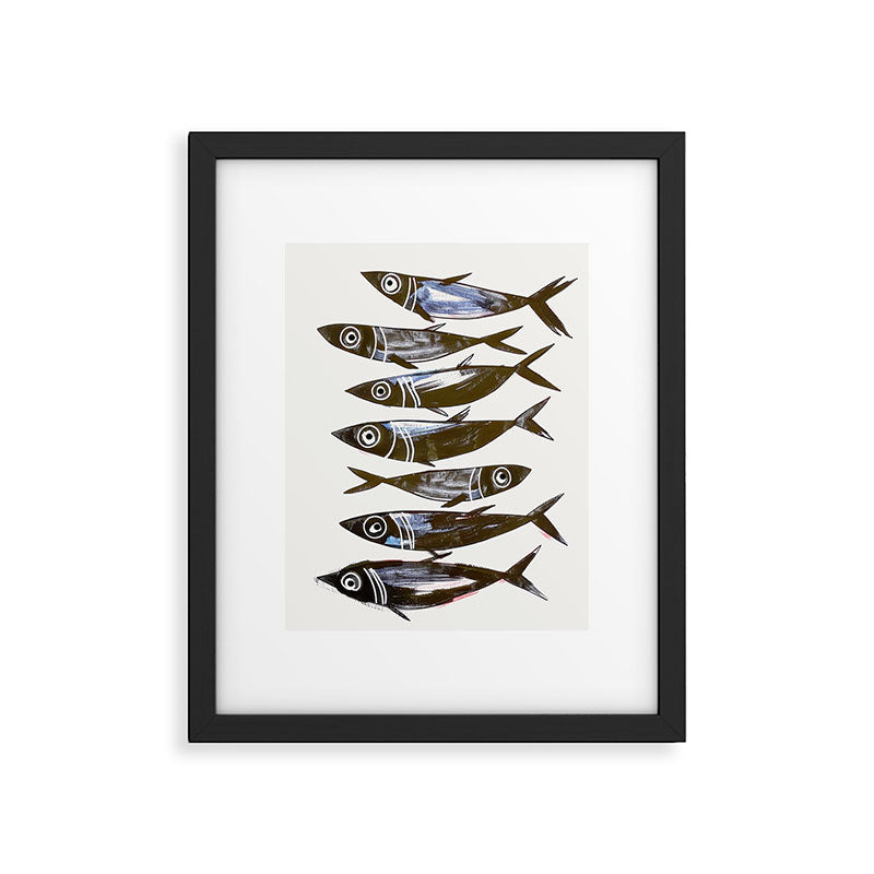 Line Fish Framed Art Print Gallery Image 5