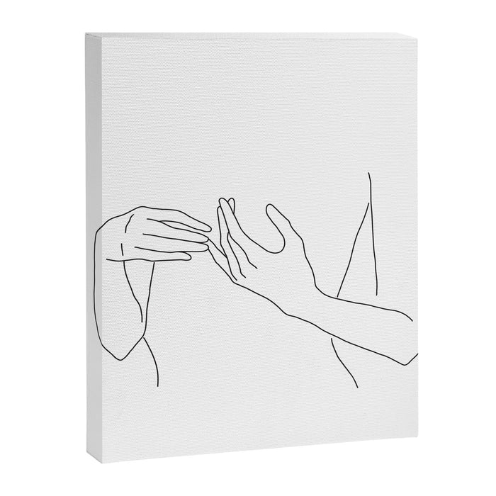 Line Hands 2 Canvas Print Gallery Image 1