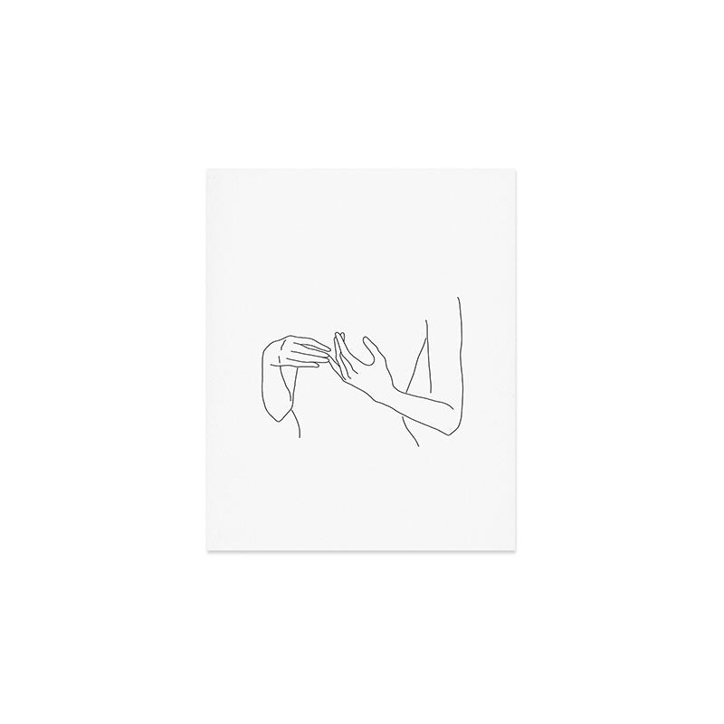 Line Hands 2 Art Print Gallery Image 1