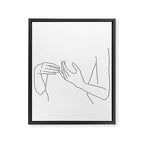Line Hands 2 Framed Canvas Print Gallery Image 8